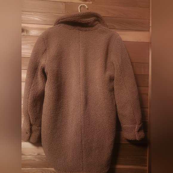 French Connection Tan Teddy Jacket/shacket Size Small - Picture 5 of 5